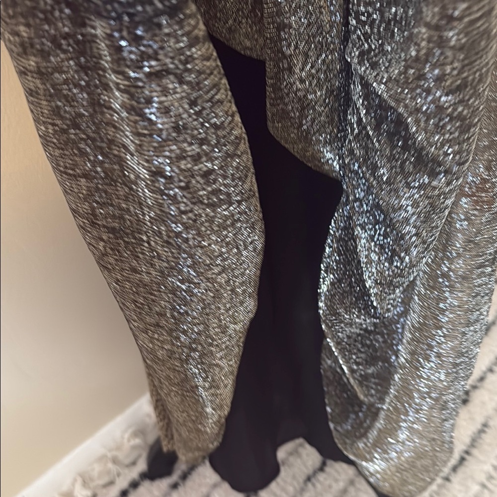 1. State Gray Silver Tiered Ruffled Maxi Dress - Picture 6 of 8
